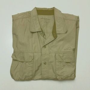 Eddie Bauer Khaki Safari Shirt XL